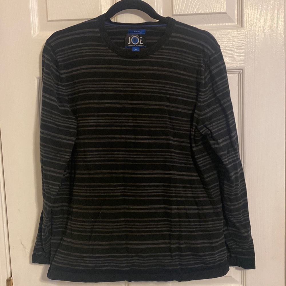 Black and gray striped sweater